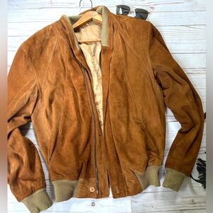 Vintage suede relaxed fit jacket